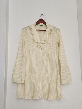 Benetton Cotton  Summer Mini Dress Made In Italy